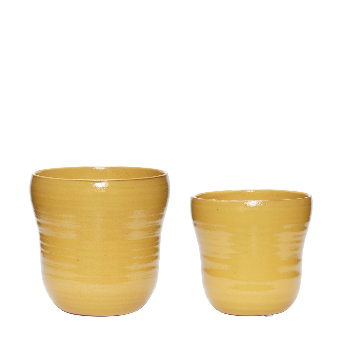 Hübsch Topf 2er-Set Gelb