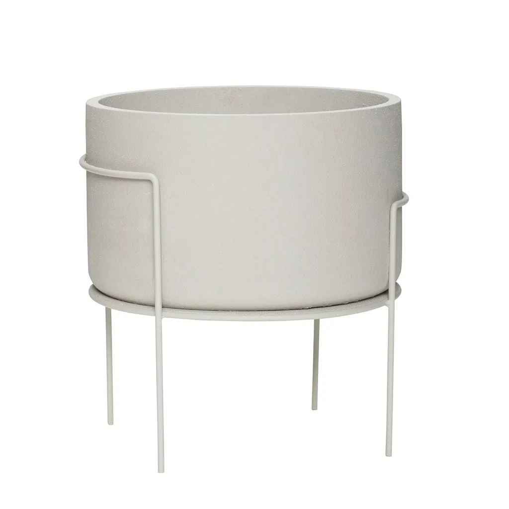 Topf mit Beinen Ø40 cm, Grau Hübsch Interior