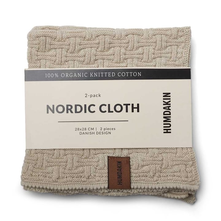 Humdakin Nordic Spüllappen 28 x 28cm 2er Pack, Light stone Humdakin