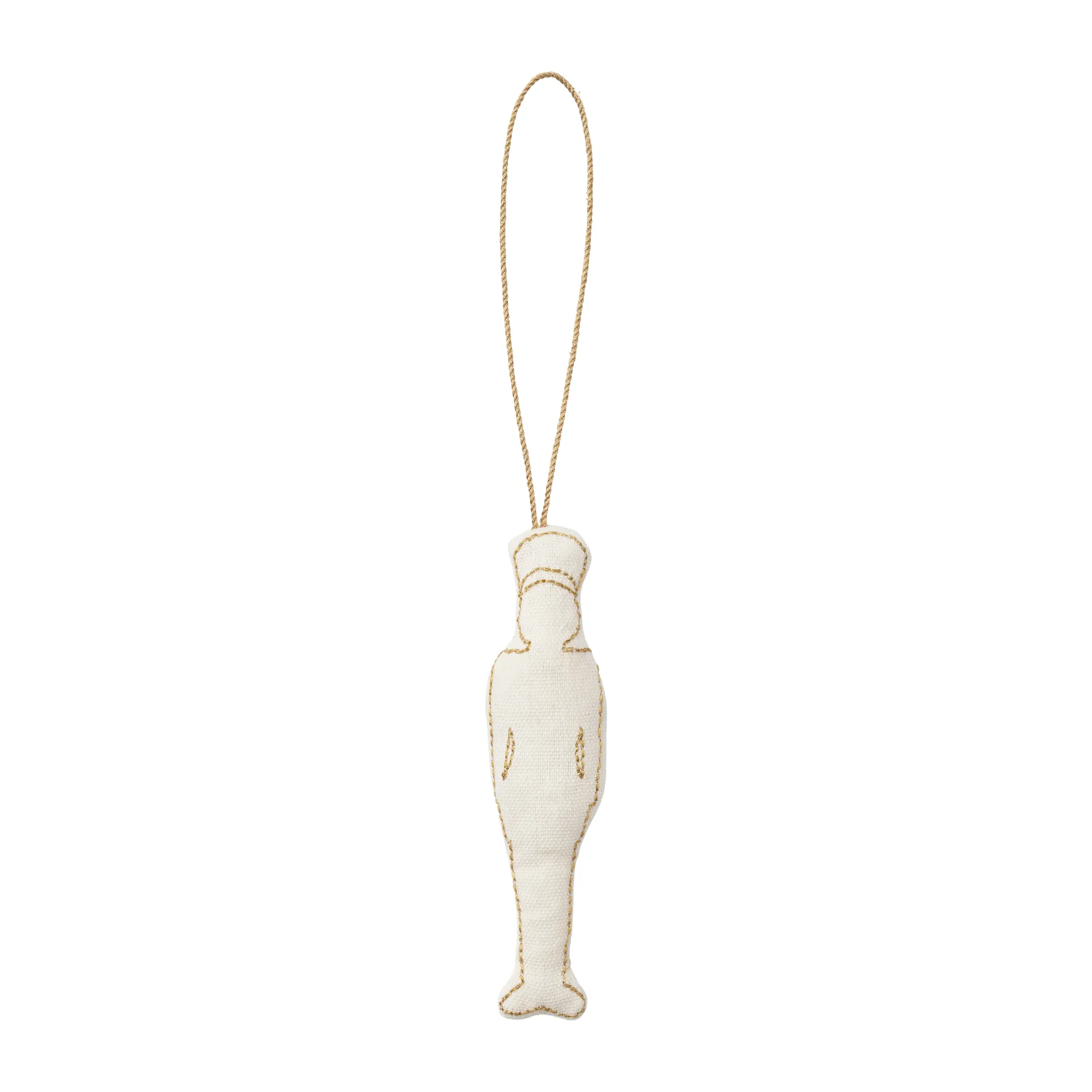 Humdakin Tin Soldier Weihnachtsanhänger Baumwolle, Off-White/Gold Humdakin