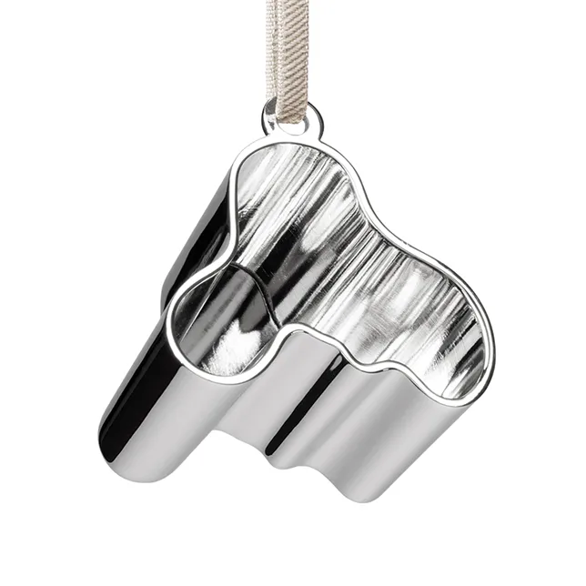 Aalto Dekoanhänger Metall, Silber Iittala