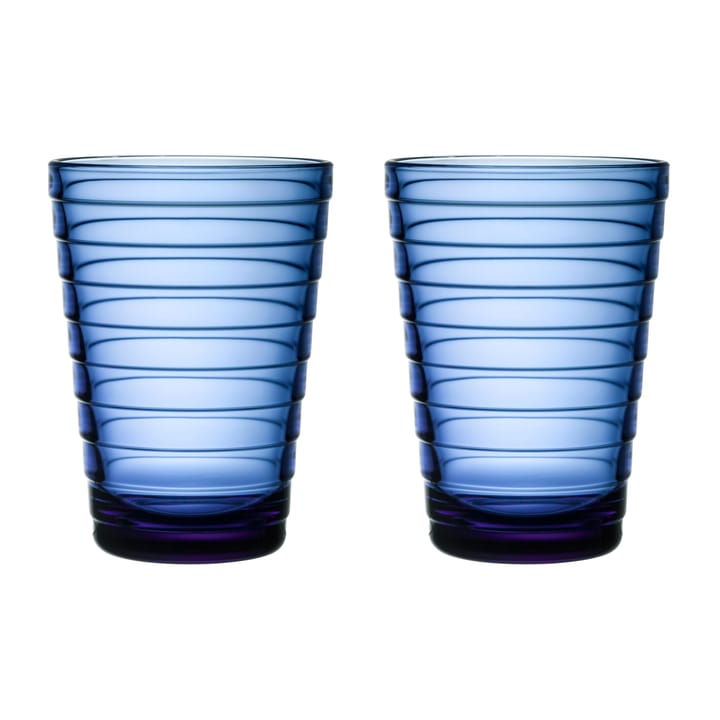 Aino Aalto Wasserglas 33cl im 2er Pack, Ultramarinblau Iittala