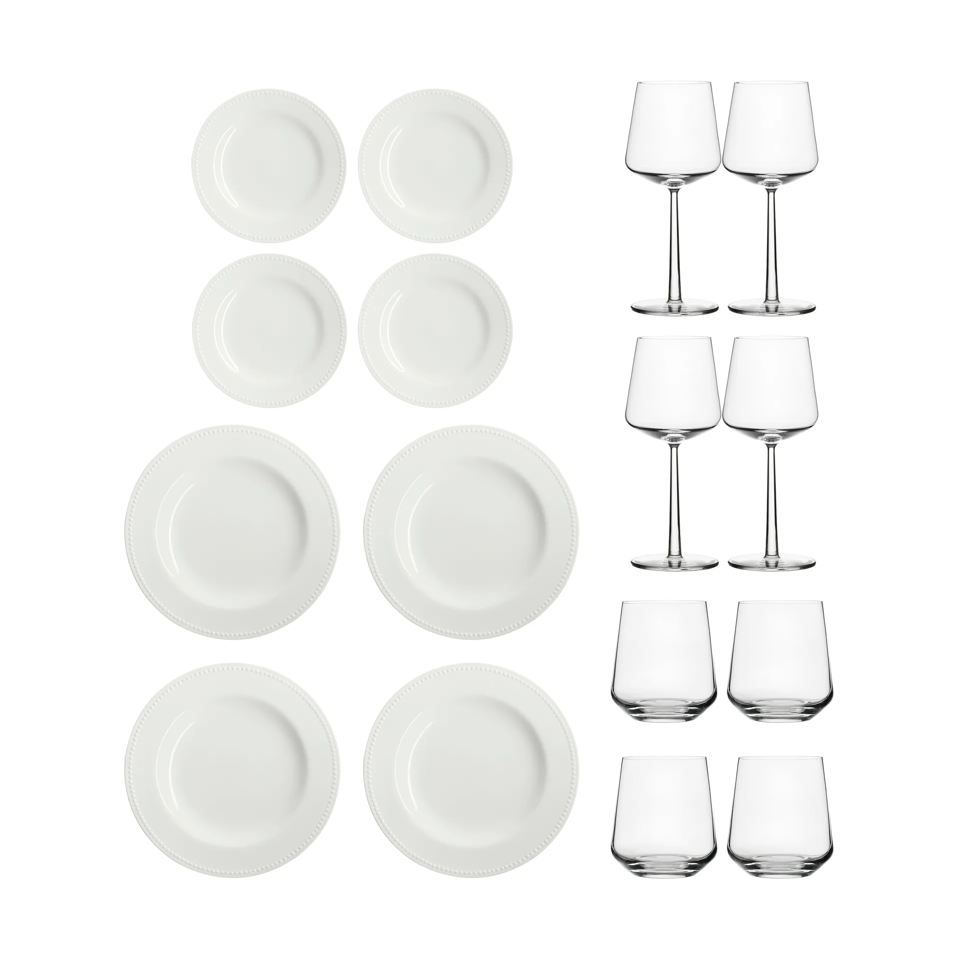 Essence & Dots Starterset Abendessen 32 Teile - Cremeweiß,  Iittala