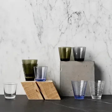 Kastehelmi Glas 2er Pack - 30cl moosgrün - Iittala