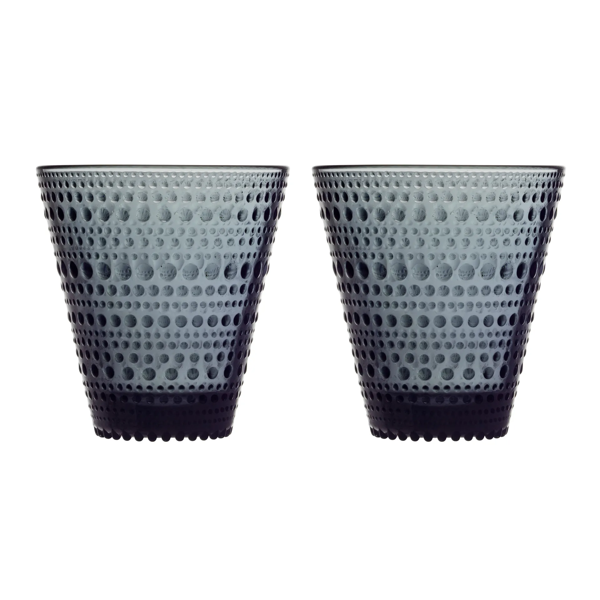 Kastehelmi Glas 2er Pack, Dunkelgrau Iittala