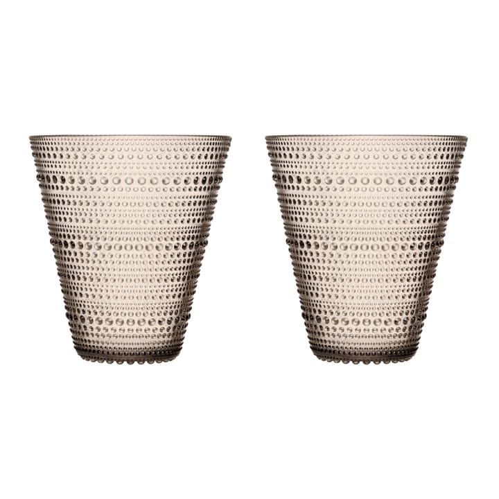 Kastehelmi Glas 2er Pack, Leinen Iittala