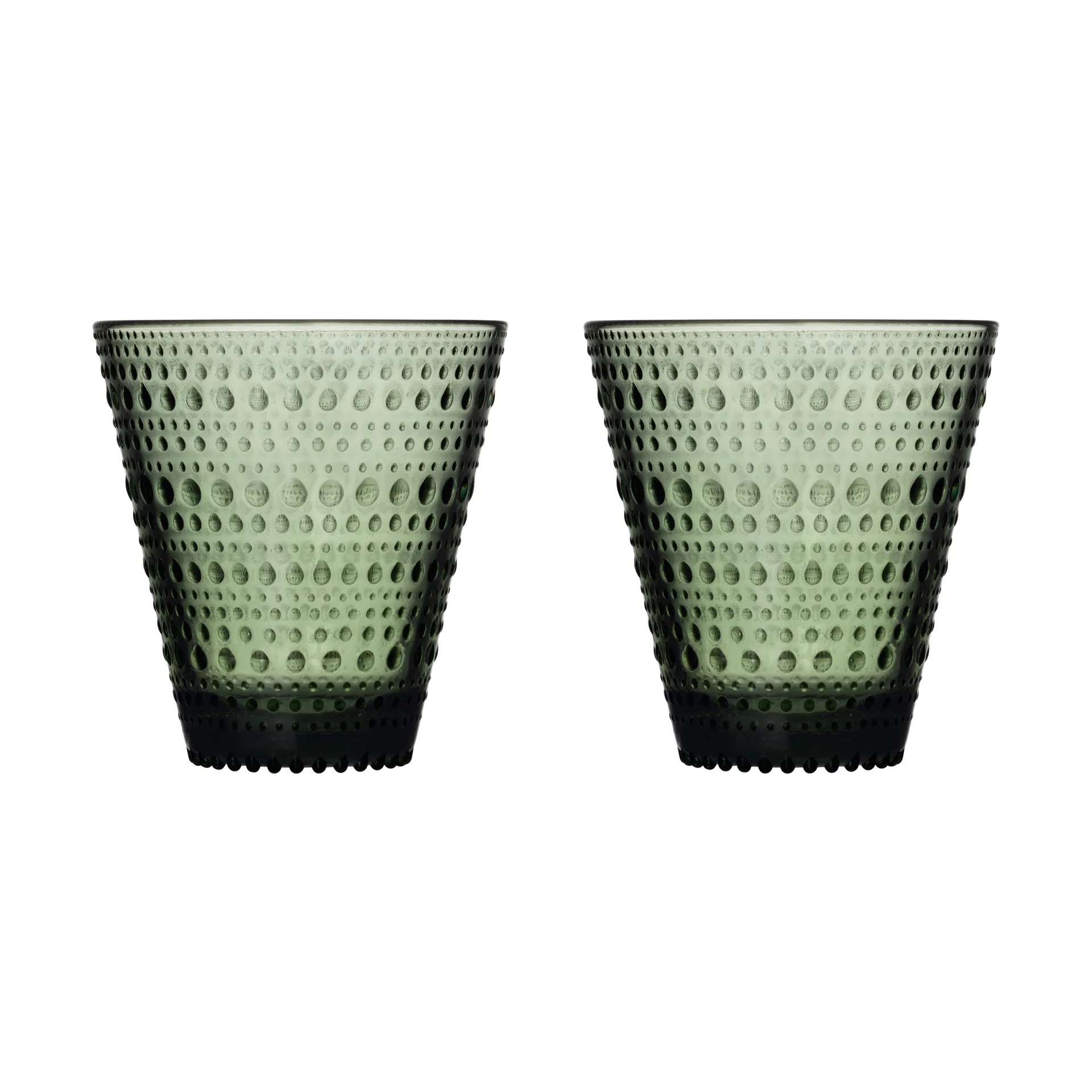 Kastehelmi Glas 2er Pack, Tannengrün Iittala