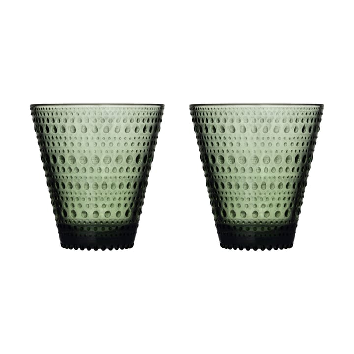 Kastehelmi Glas 2er Pack, Tannengrün Iittala