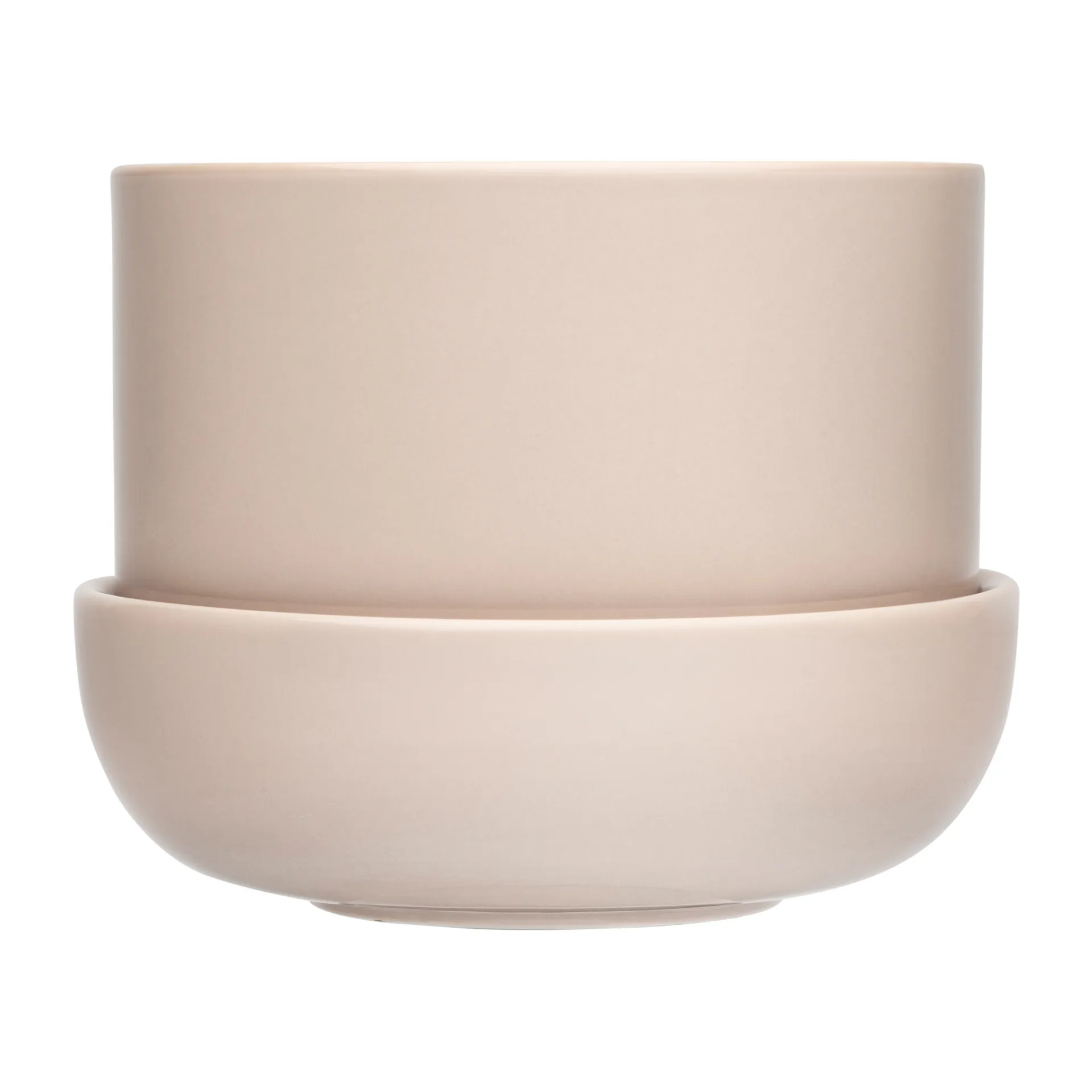 Nappula Blumentopf mit Untersetzer Ø17 cm h13 cm, Beige Iittala