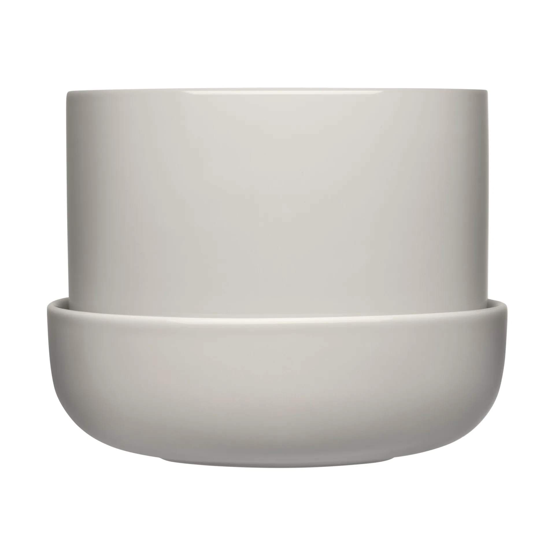 Nappula Blumentopf mit Untersetzer Ø17 cm h13 cm, Hellgrau Iittala