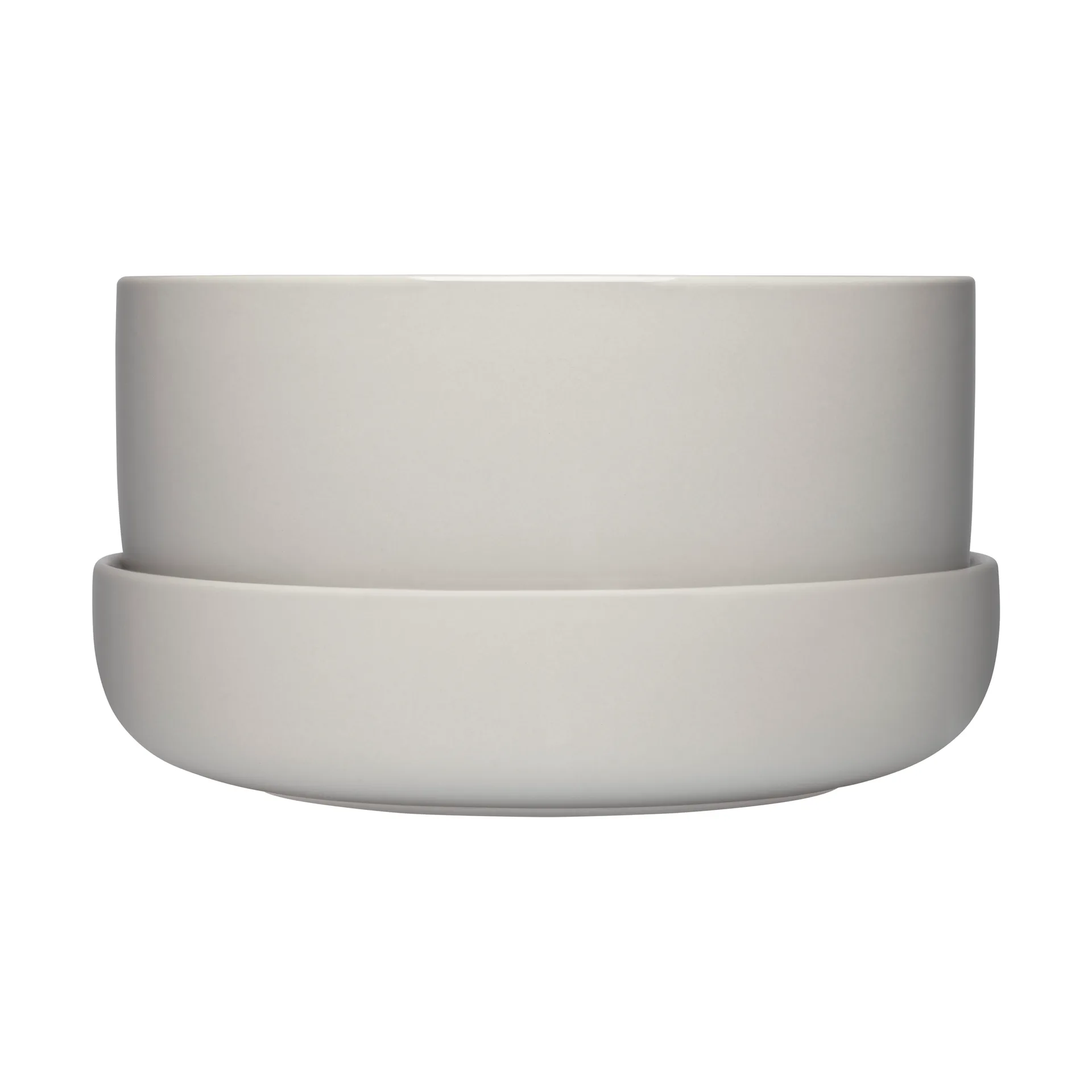 Nappula Blumentopf mit Untersetzer Ø24 cm h13 cm, Hellgrau Iittala