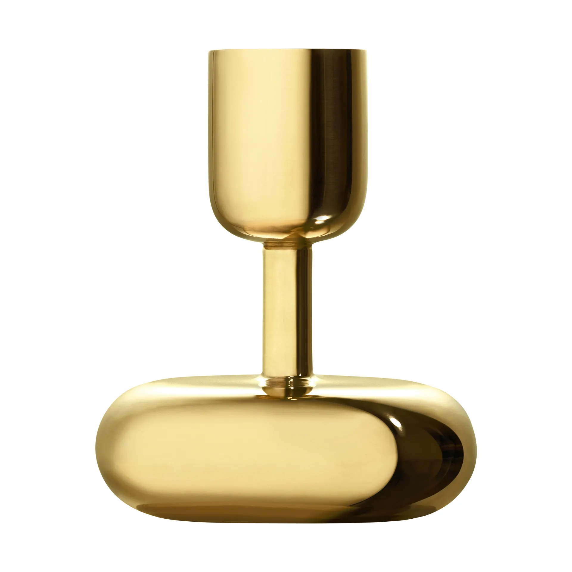 Nappula Kerzenständer Messing, Klein 107mm Iittala
