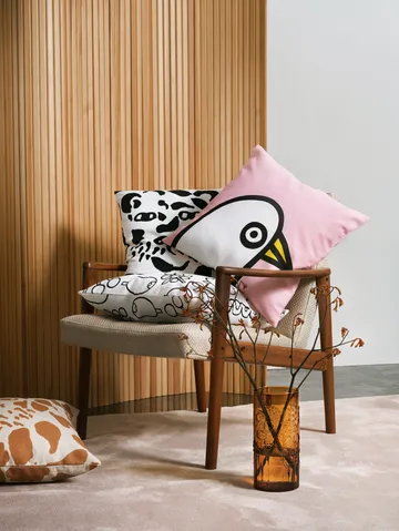 Oiva Toikka Birdie Kissenbezug 47 x 47cm - Rosa - Iittala