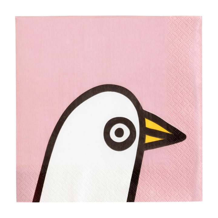 Oiva Toikka Birdie Serviette 20er Pack, Rosa Iittala