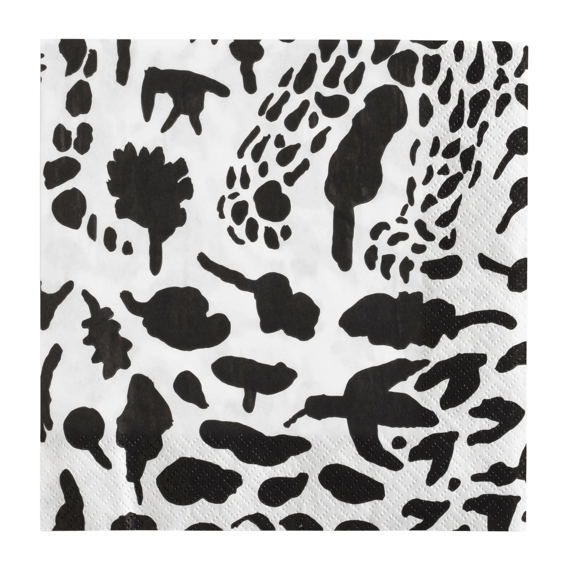 Oiva Toikka Cheetah Serviette 20er Pack, Schwarz-weiß Iittala