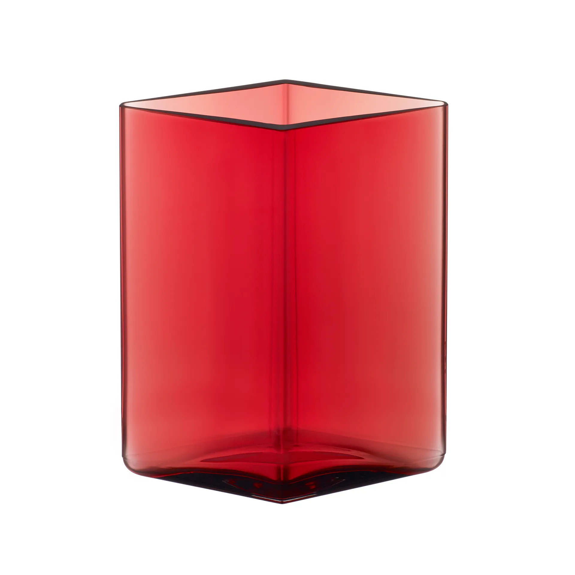 Ruutu Vase 11,5 x 14cm, Preiselbeer Iittala