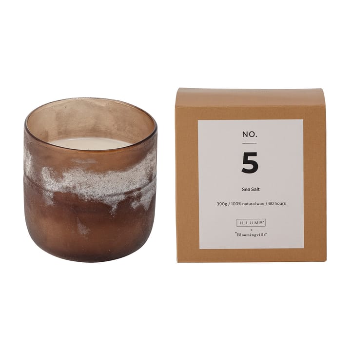 NO. 5 Sea Salt Duftkerze, 390 g + Giftbox Illume x Bloomingville