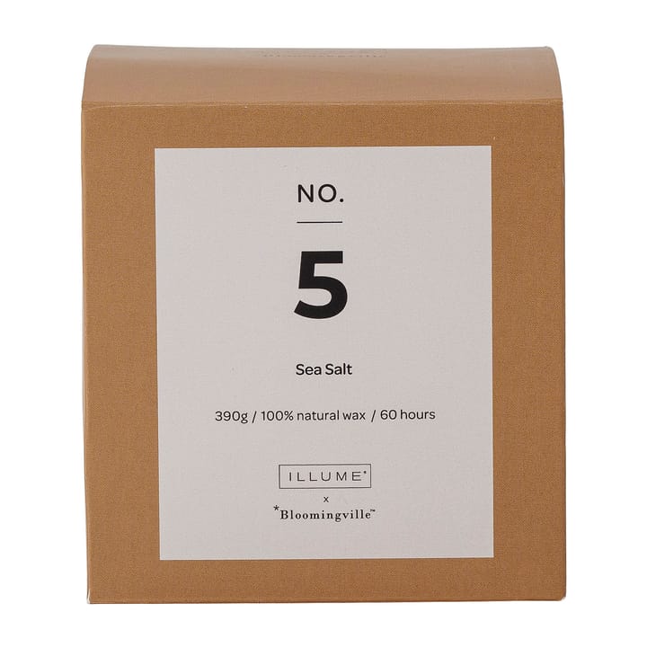 NO. 5 Sea Salt Duftkerze, 390 g + Giftbox Illume x Bloomingville