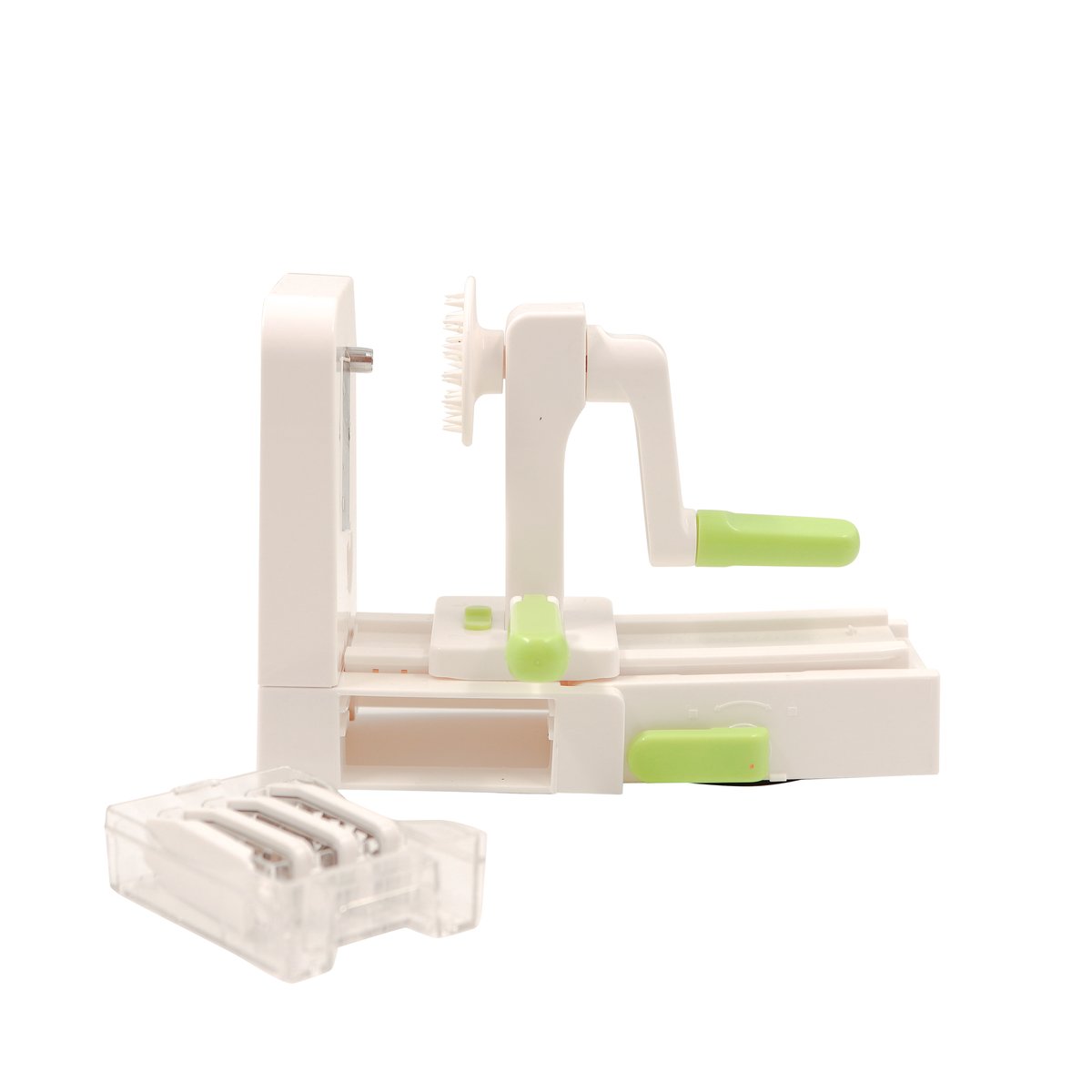 IMK InMyKitchen Spiralizer Gemüseschneider Faltbar 4 Klingen Weiß-grün