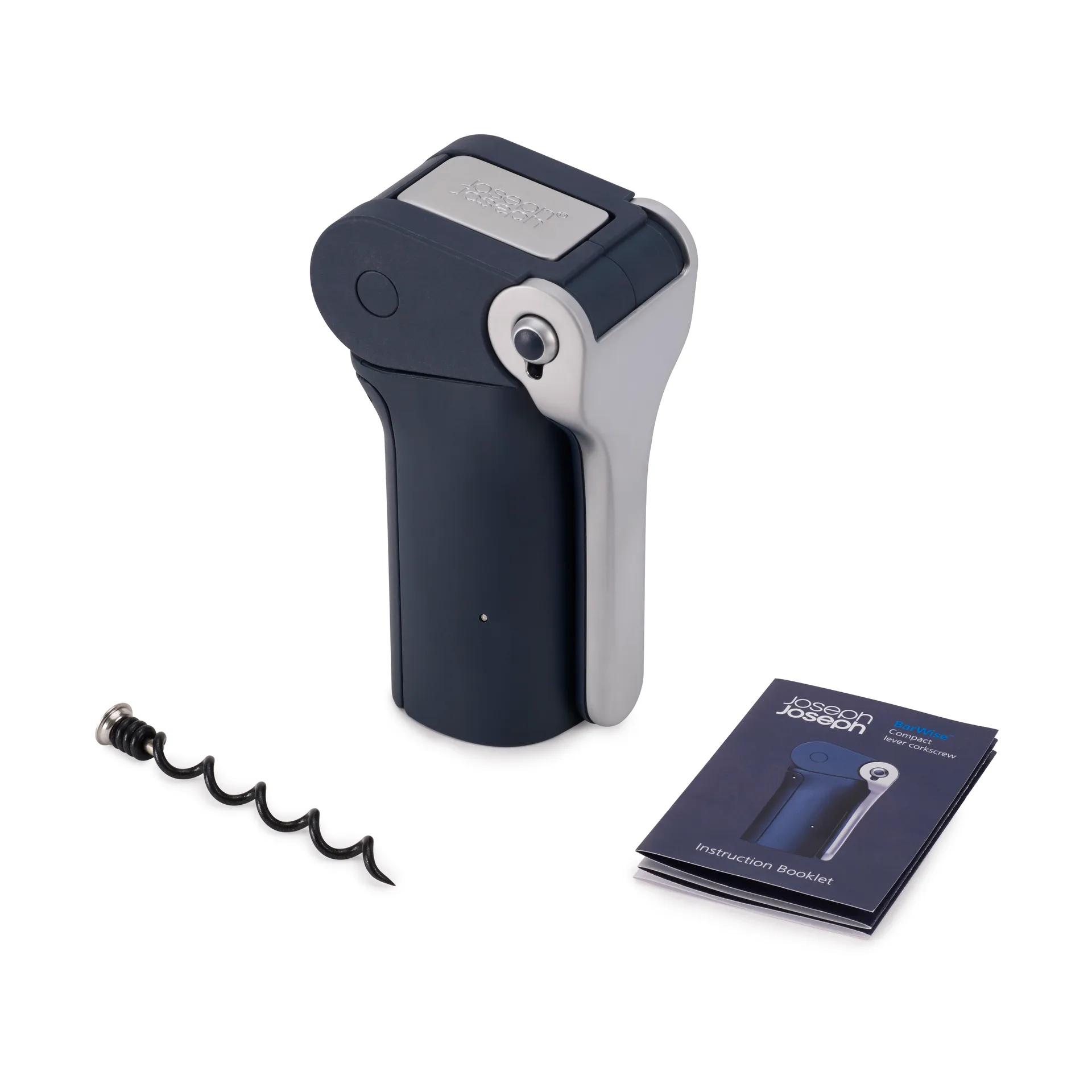 Barwise compact Hebel-Korkenzieher 12,6 cm, Blau Joseph Joseph