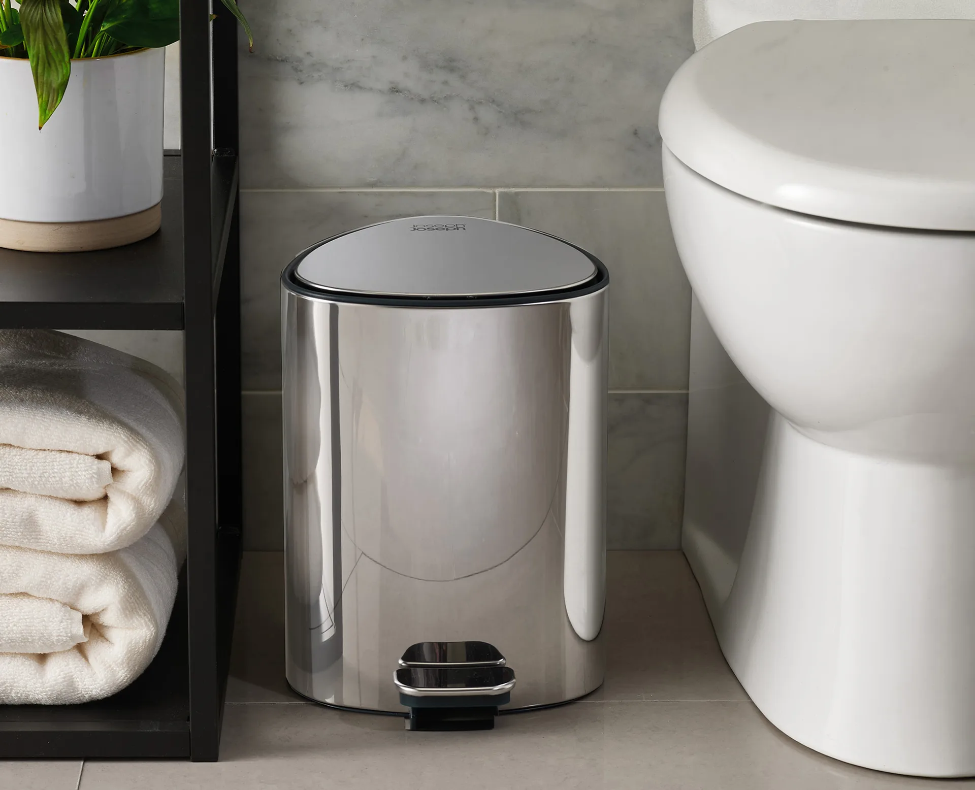 Easystore Luxe Treteimer 5 L, Edelstahl Joseph Joseph