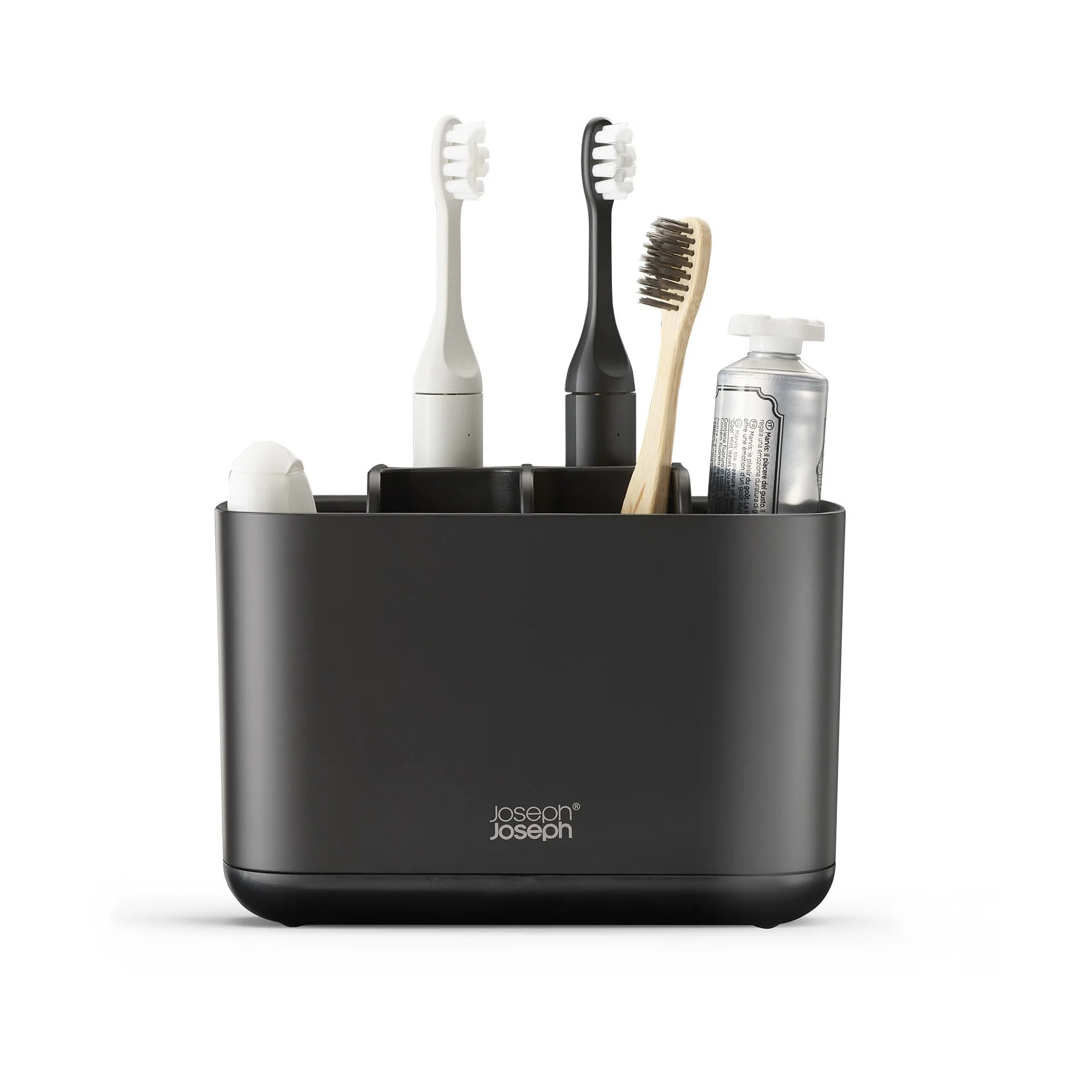 Easystore Zahnbürstenhalter groß 17,6 cm, Schwarz Joseph Joseph