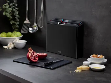 Folio Steel Schneidebrett 4-teilig - Schwarz - Joseph Joseph