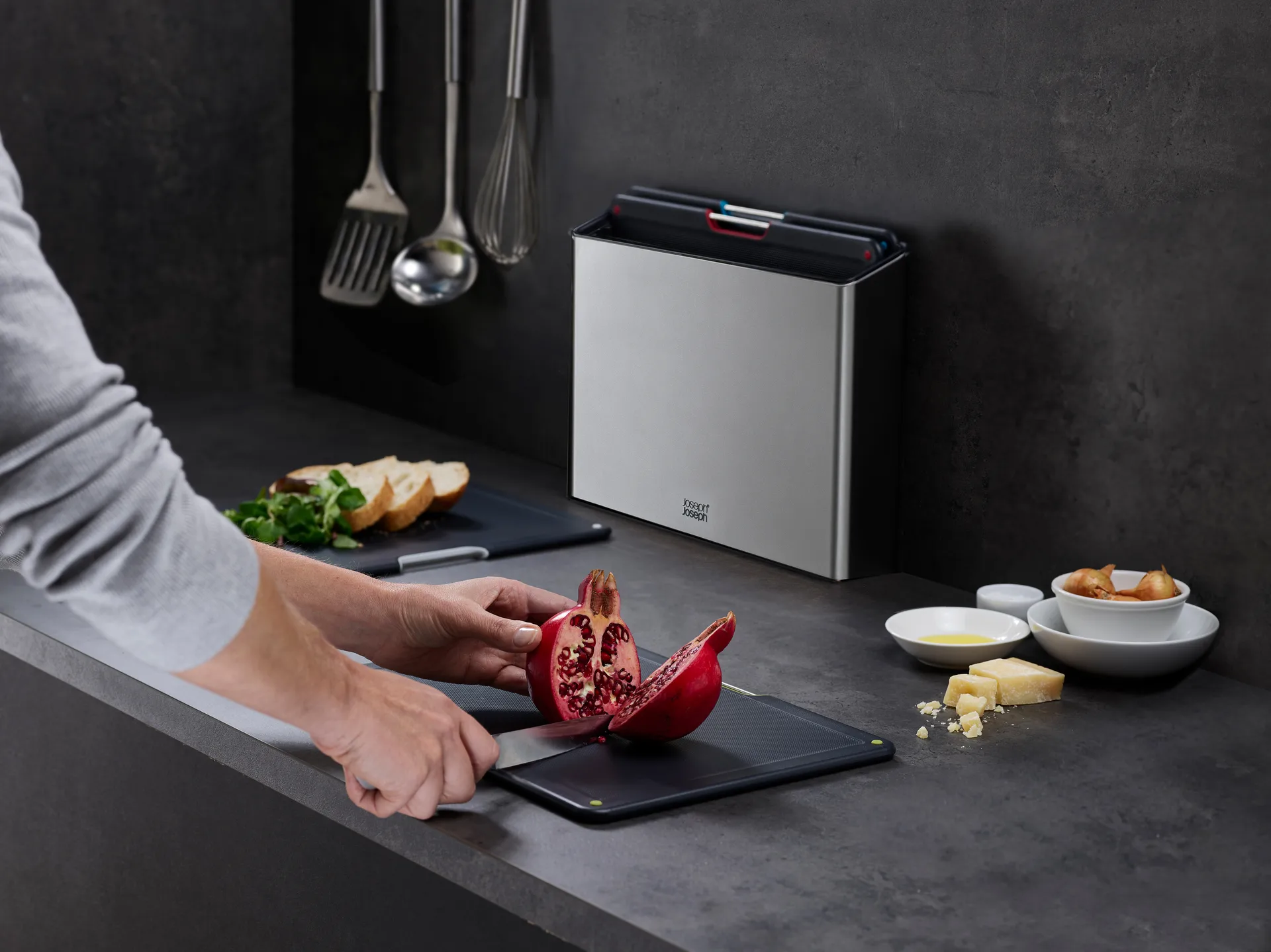 Folio Steel Schneidebrett 4-teilig, Stahl Joseph Joseph