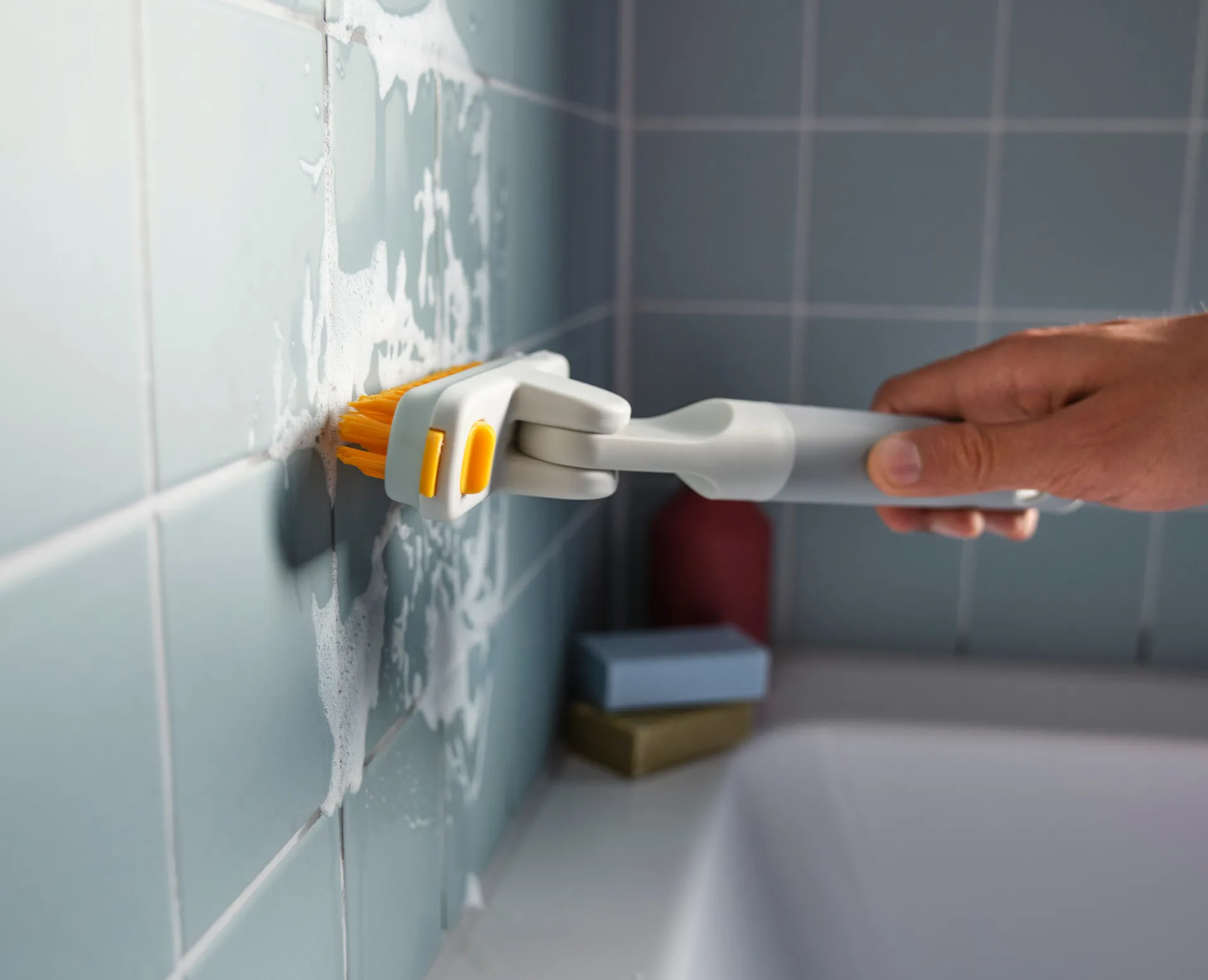 Joseph Joseph Cleantech 2-in-1 Fliesenschrubber, Stone Joseph Joseph
