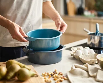 Nest Bake runde Backform 2-teilig - Blau - Joseph Joseph