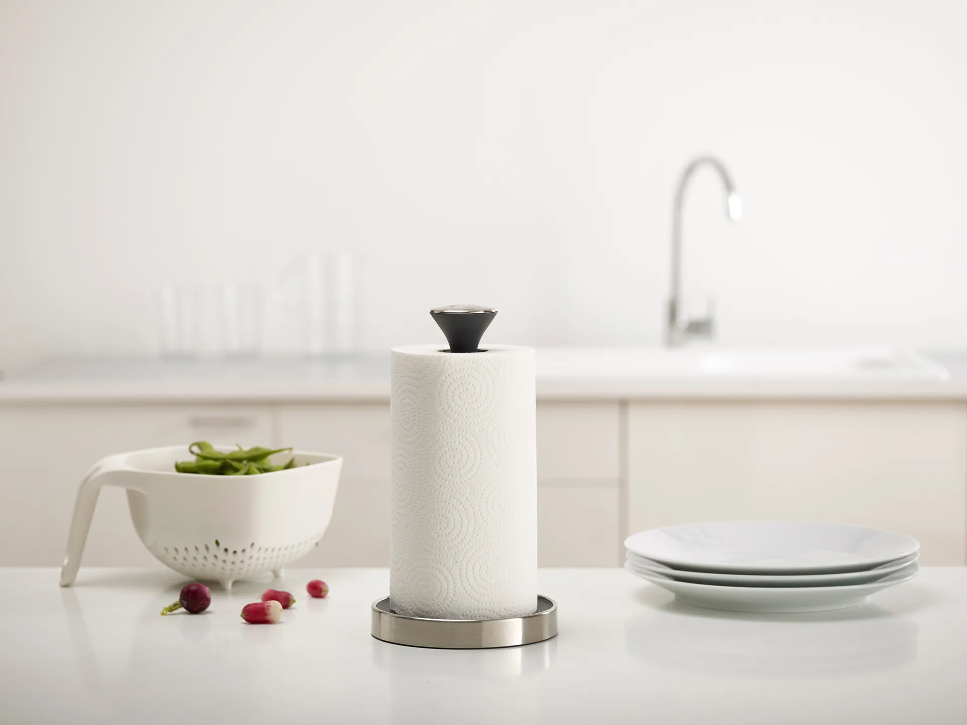 Push & tear Küchenpapierhalter, Grau Joseph Joseph