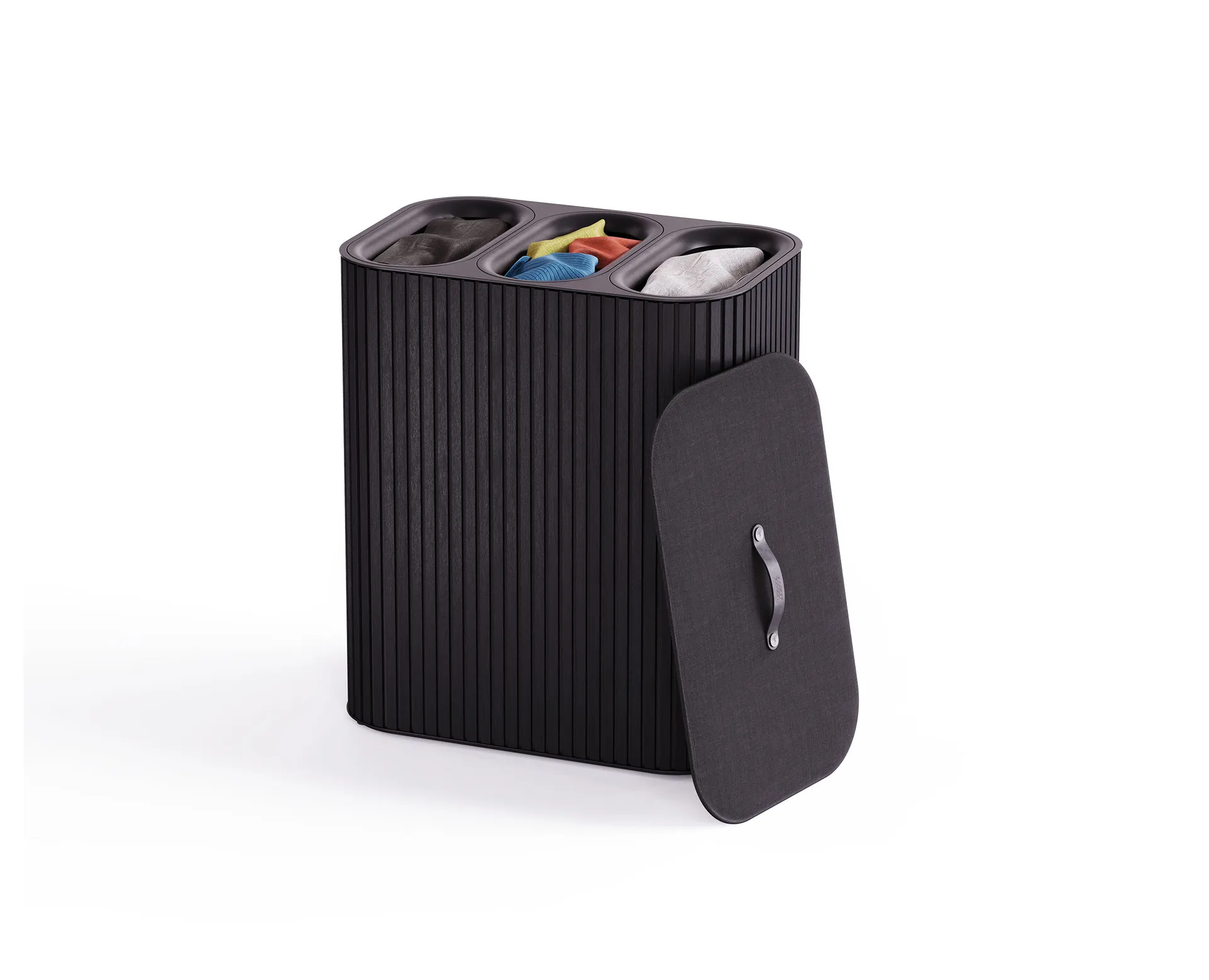 Tota Trio Luxe Wäschekorb 90 L, Black Joseph Joseph