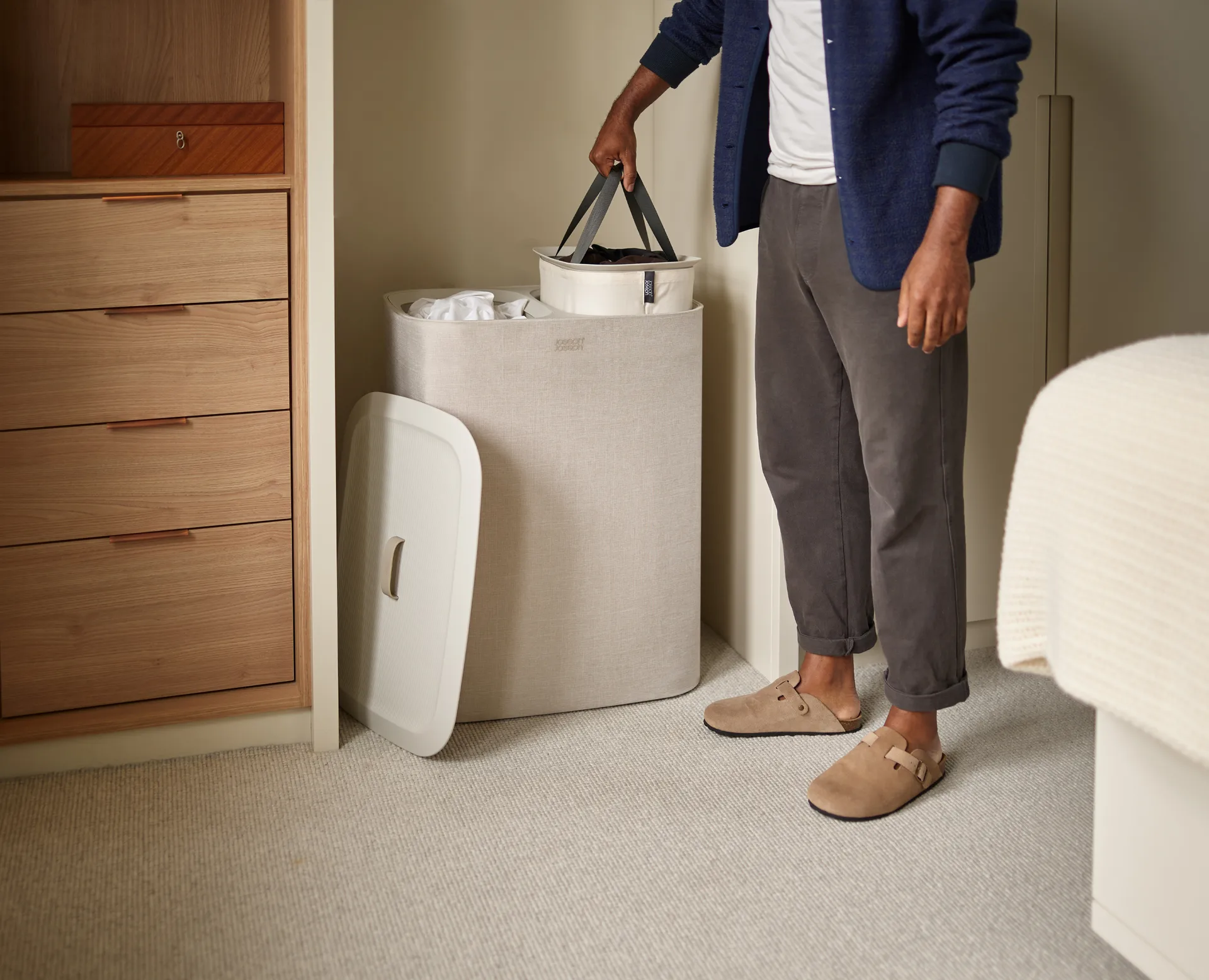 Tota Wäschekorb 90 L, Ecru Joseph Joseph