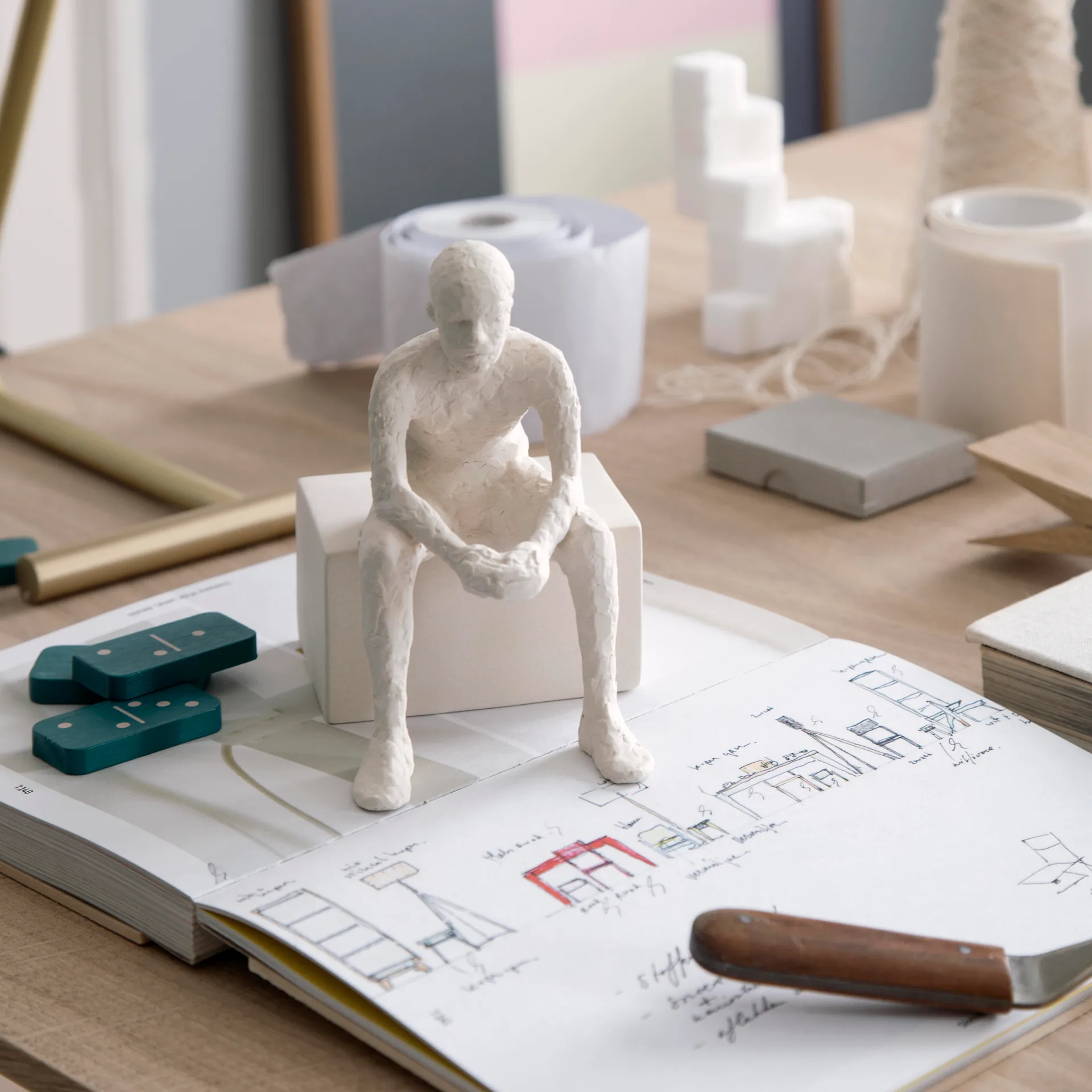 Character Skulptur mit Botschaft, The reflective one Kähler