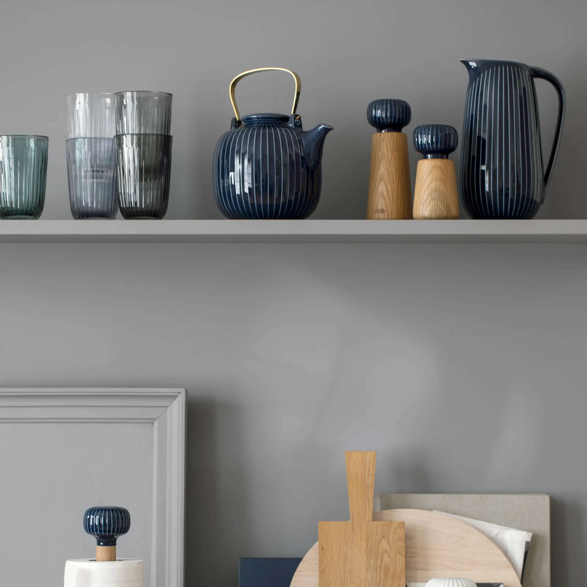 Hammershøi Gewürzmühle groß, Indigo Kähler