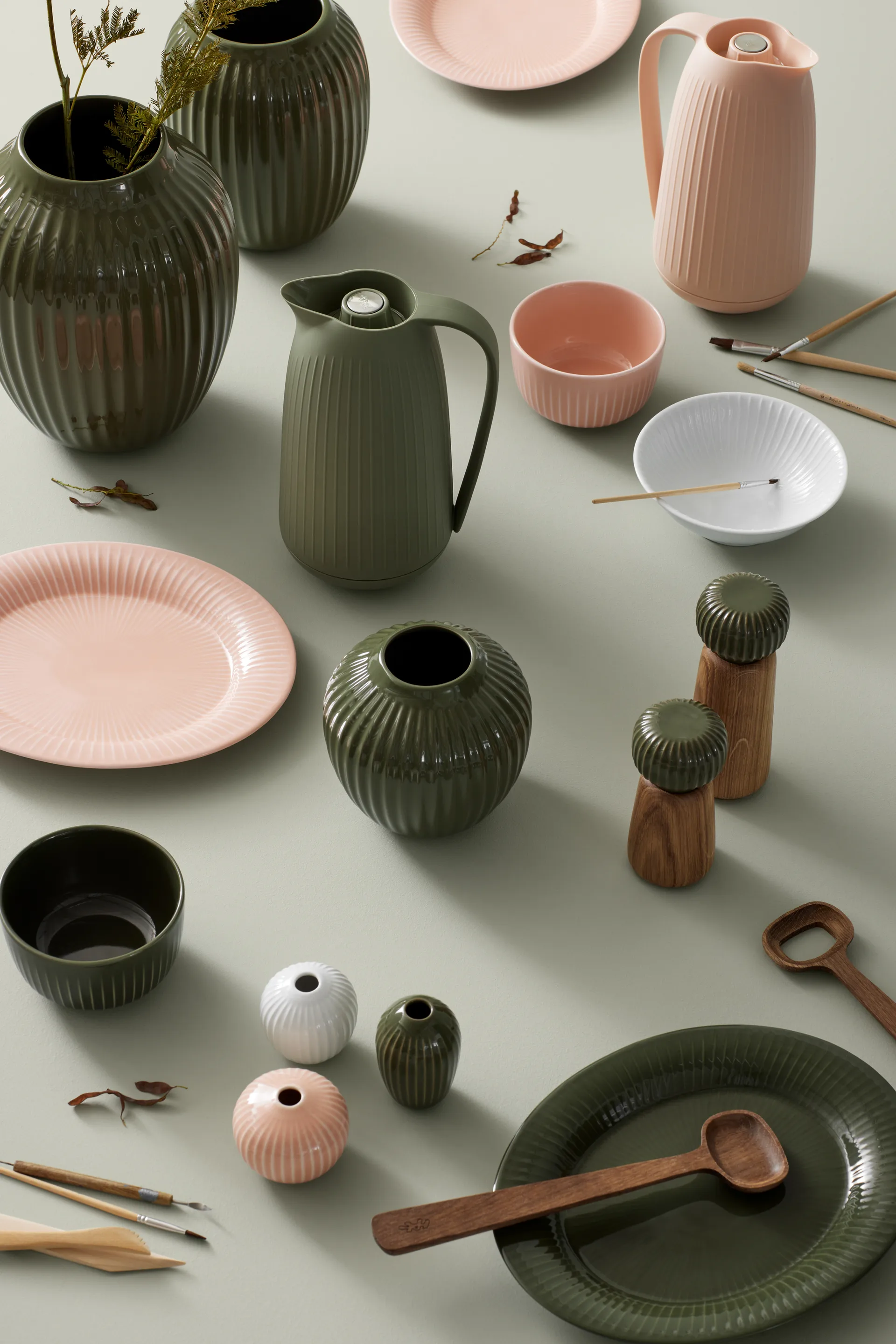 Hammershøi Salz- und Pfeffermühle klein, Dunkelgrün Kähler