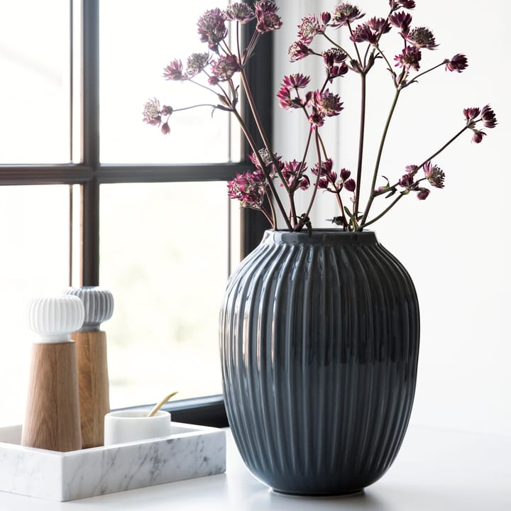 Hammershøi Vase groß, Anthrazitgrau Kähler