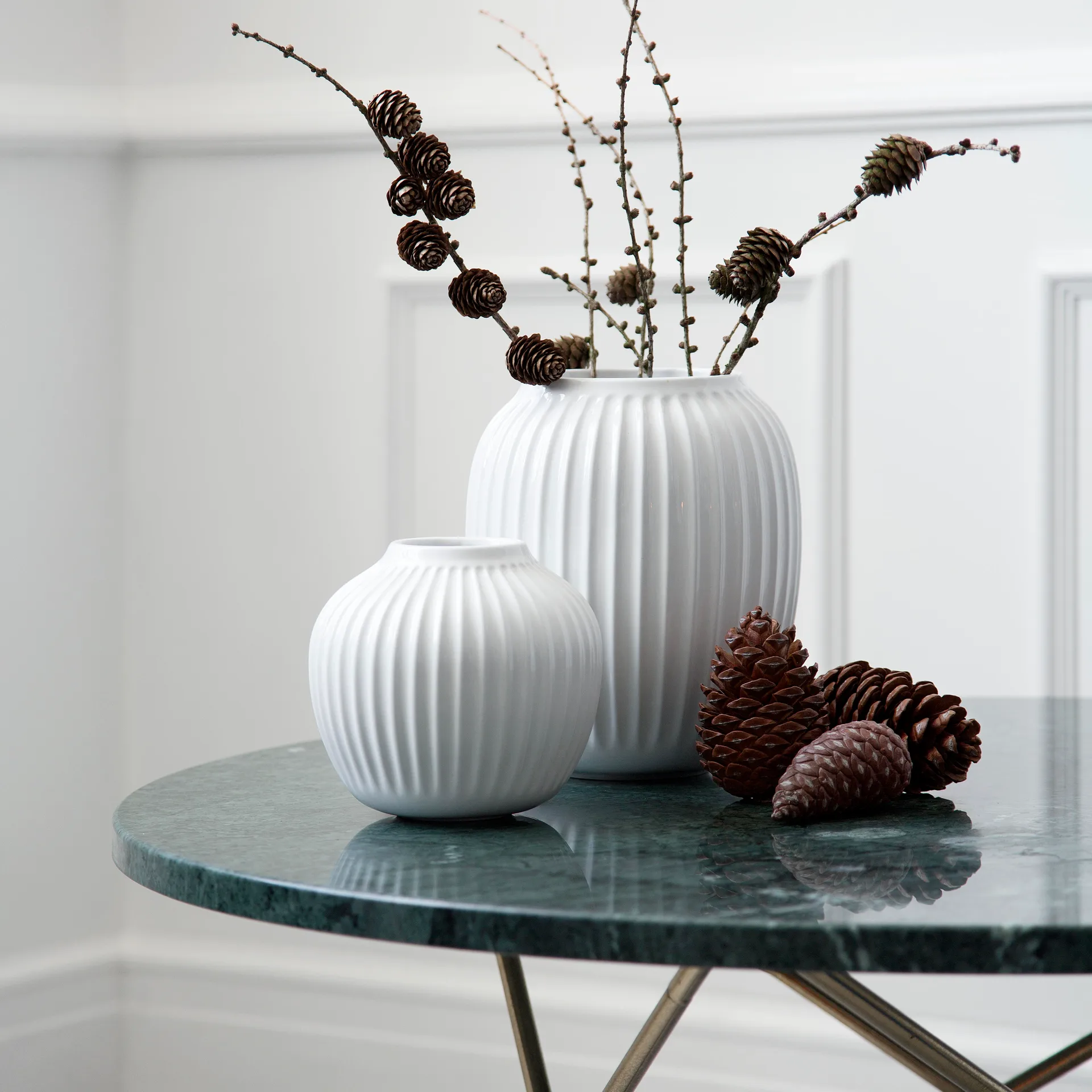 Hammershøi Vase groß, Weiß Kähler