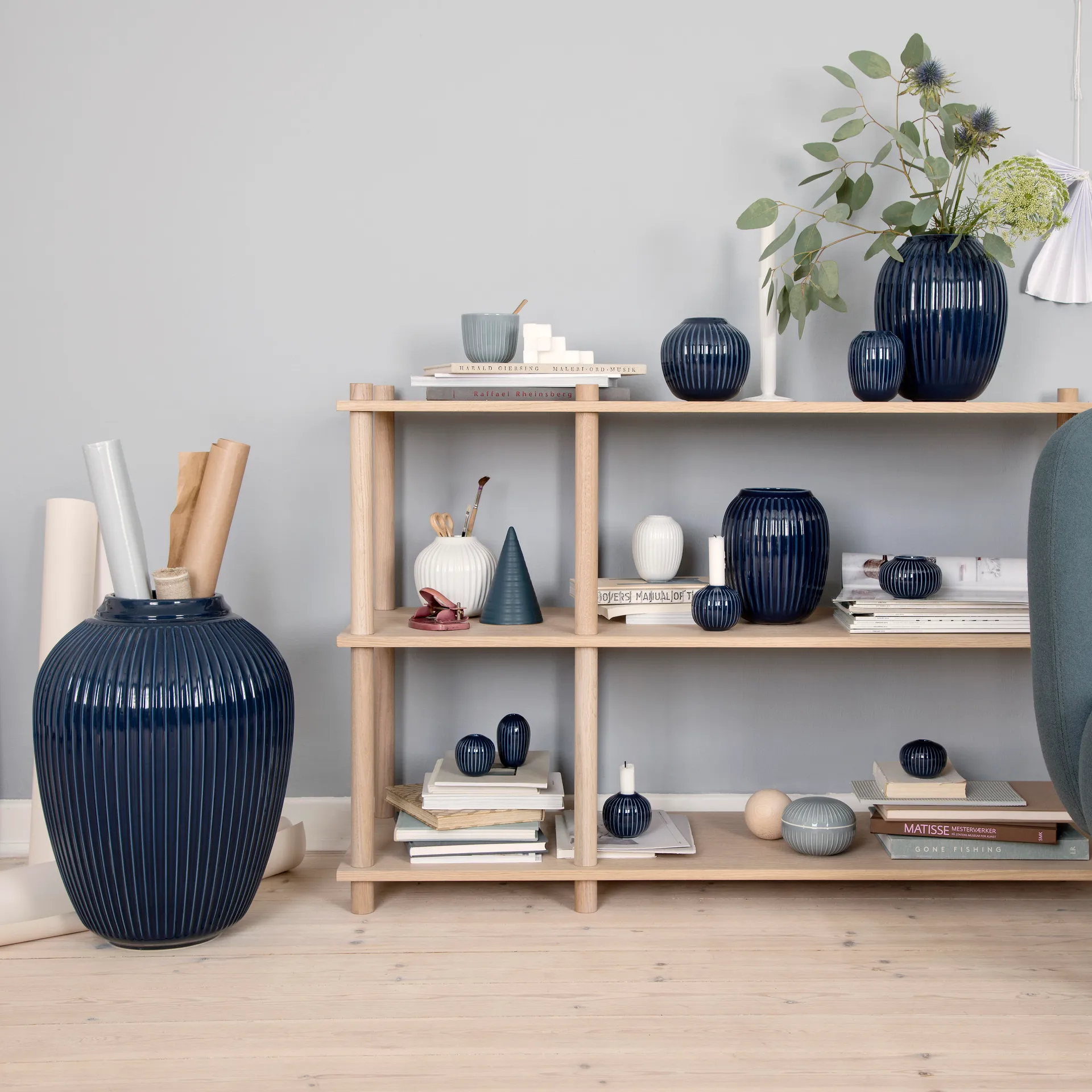 Hammershøi Vase mini, Indigo Kähler