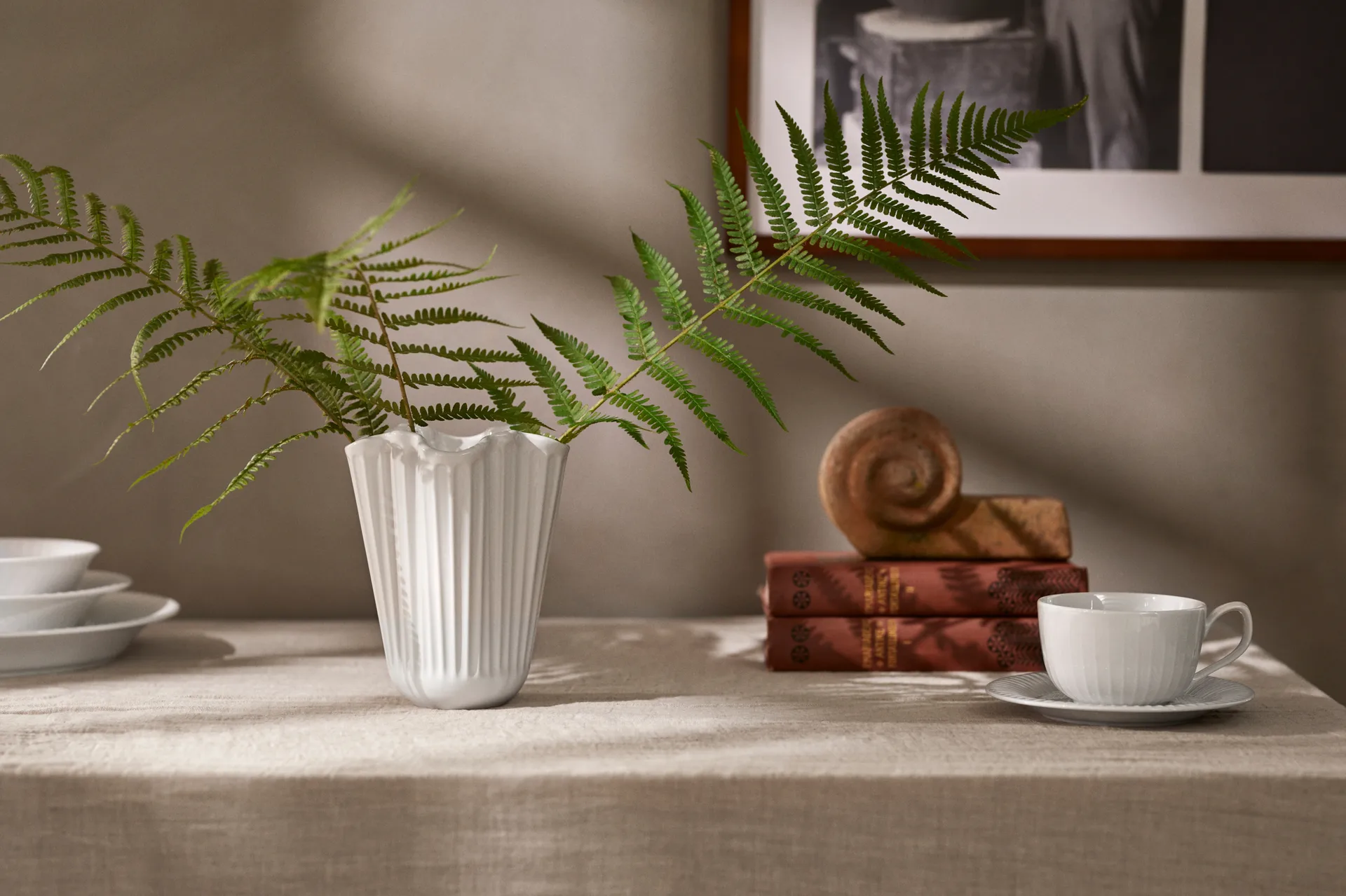 Hammershøi Vase unfold, Weiß, 16,5 cm Kähler