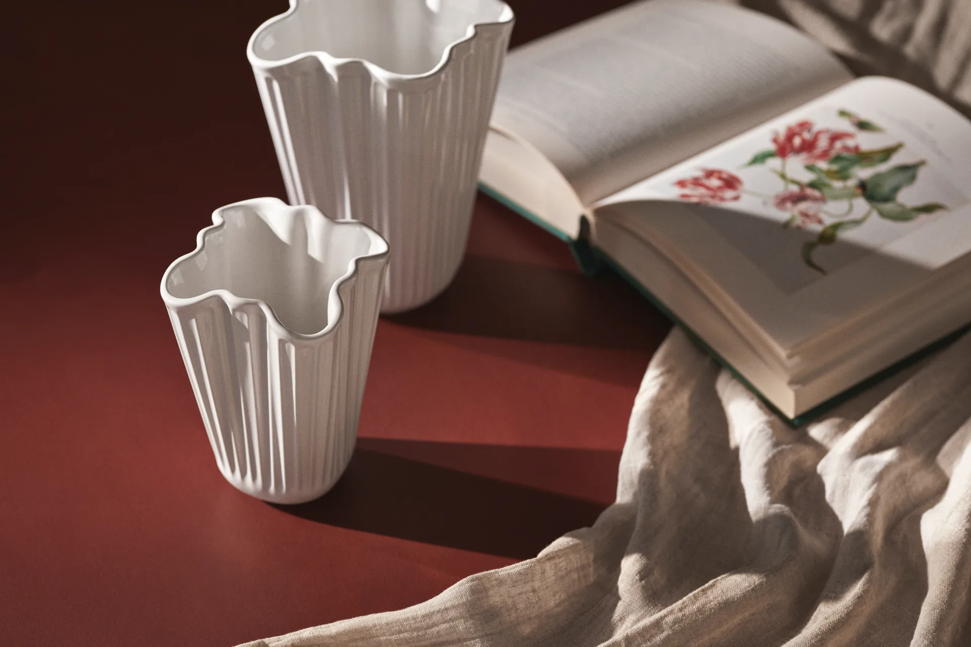 Hammershøi Vase unfold, Weiß, 16,5 cm Kähler