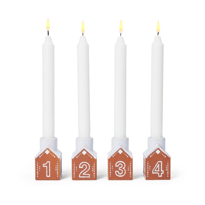 Lebkuchen Adventsleuchter 4-teilig - Braun - Kähler
