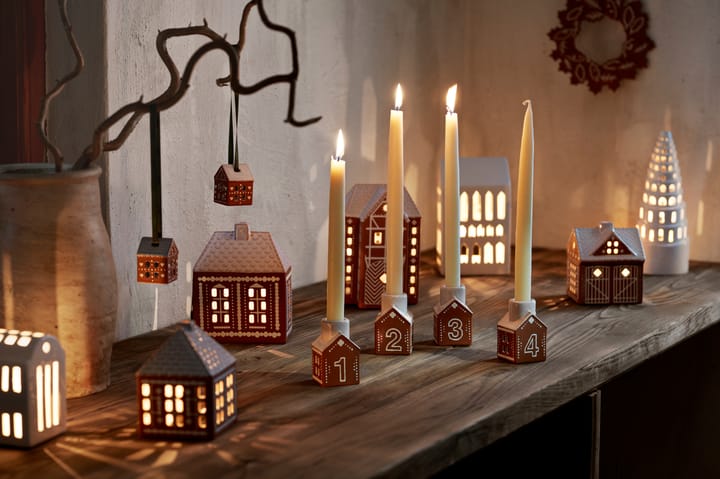 Lebkuchen Adventsleuchter 4-teilig, Braun Kähler