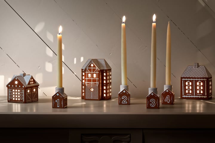 Lebkuchen Adventsleuchter 4-teilig, Braun Kähler