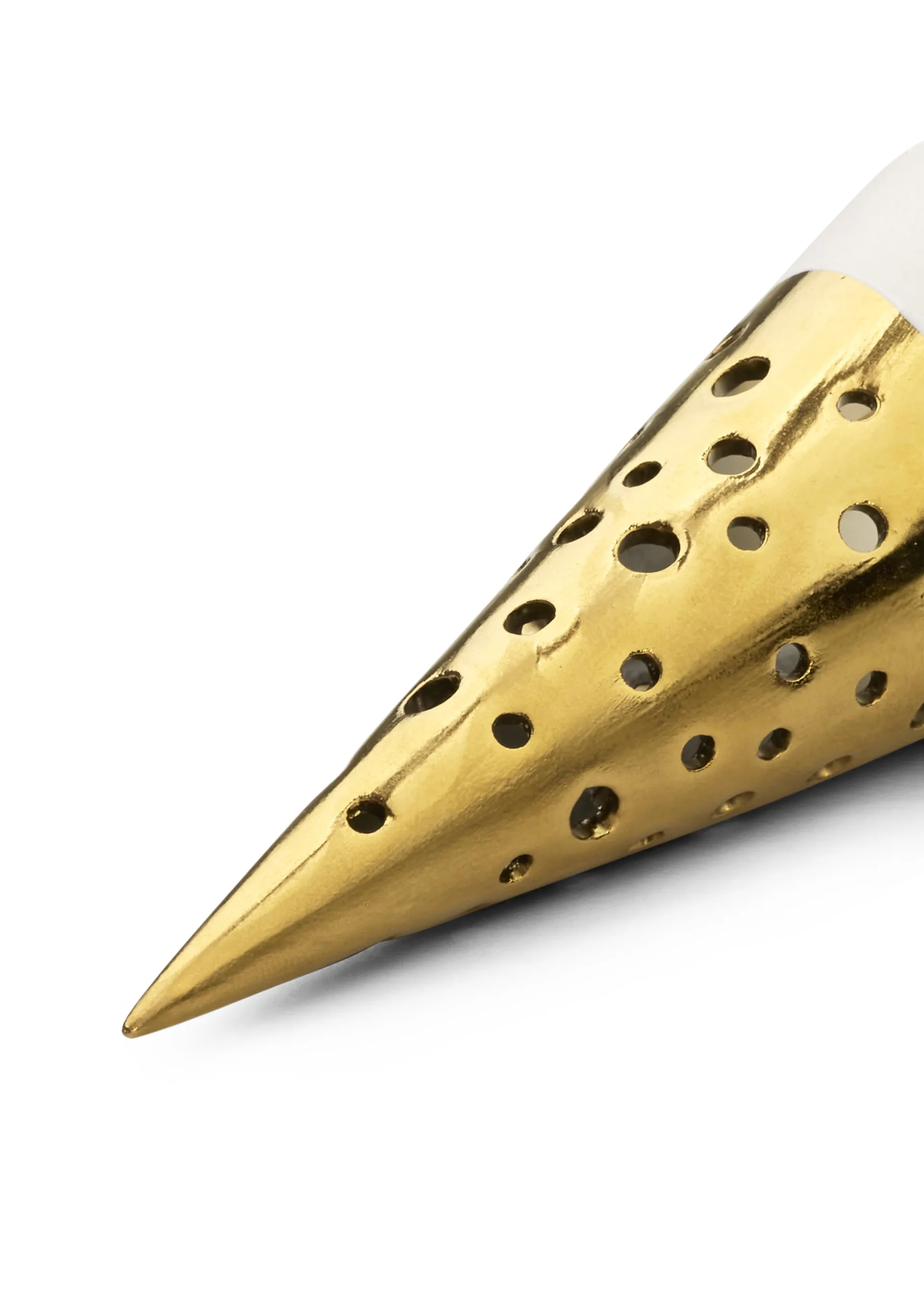 Nobili Weihnachtstüte Weihnachtsanhänger 15cm, Gold-weiß Kähler