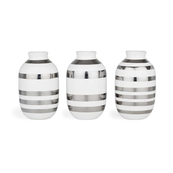 Omaggio Miniaturvase 3er Pack, Silber Kähler