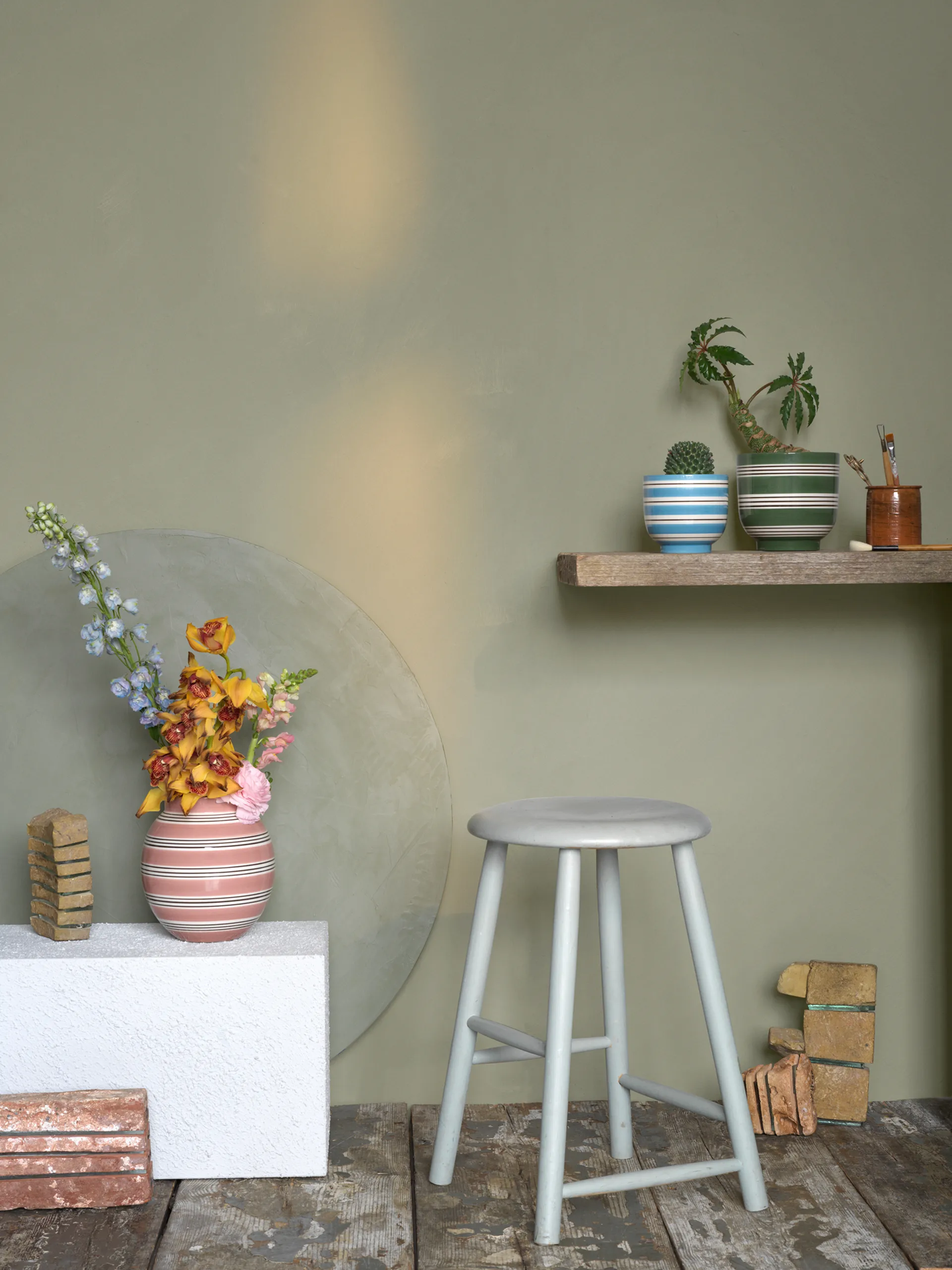 Omaggio Nuovo Blumentopf Ø12cm, Mittelblau Kähler