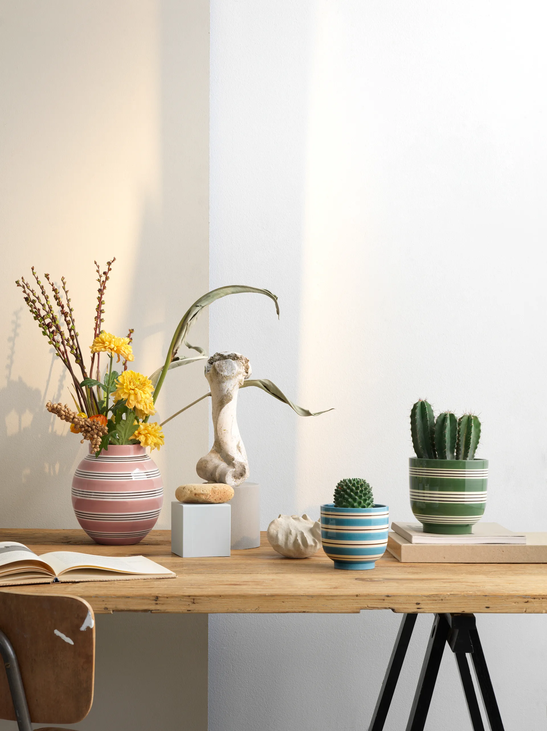 Omaggio Nuovo Blumentopf Ø15cm, Grün Kähler