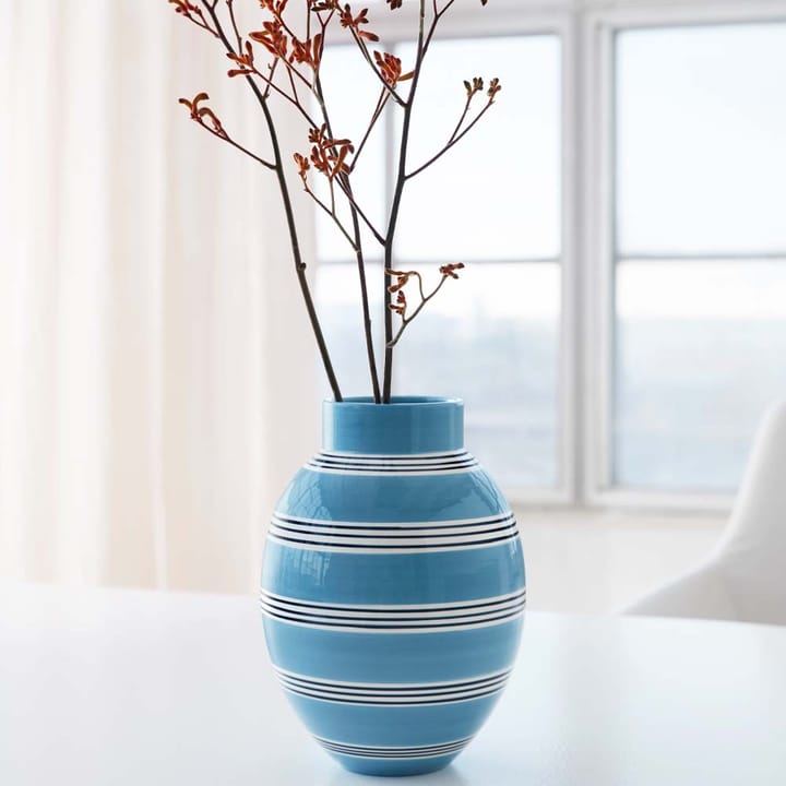 Omaggio Nuovo Vase, Mediumblau, h30cm Kähler