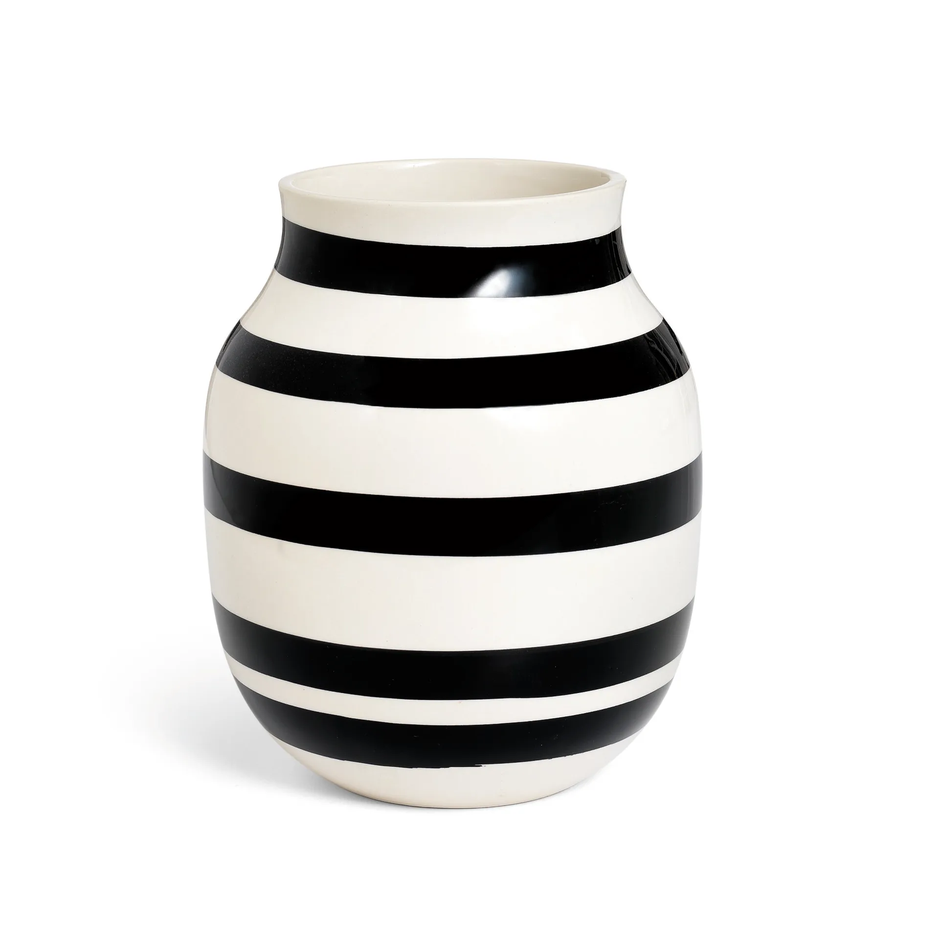Omaggio Vase medium 20cm, Schwarz Kähler